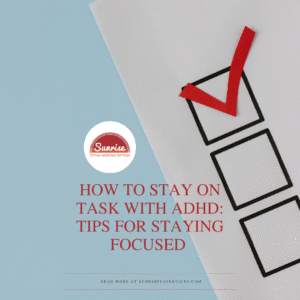 Tips and tricks to help you learn how to stay on task with ADHD; keeping productivity up, and stress down; learn how here