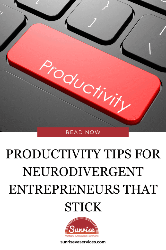 Productivity tips for neurodivergent entrepreneurs that actually stick. Discover strategies, tools, and support systems designed for you.
