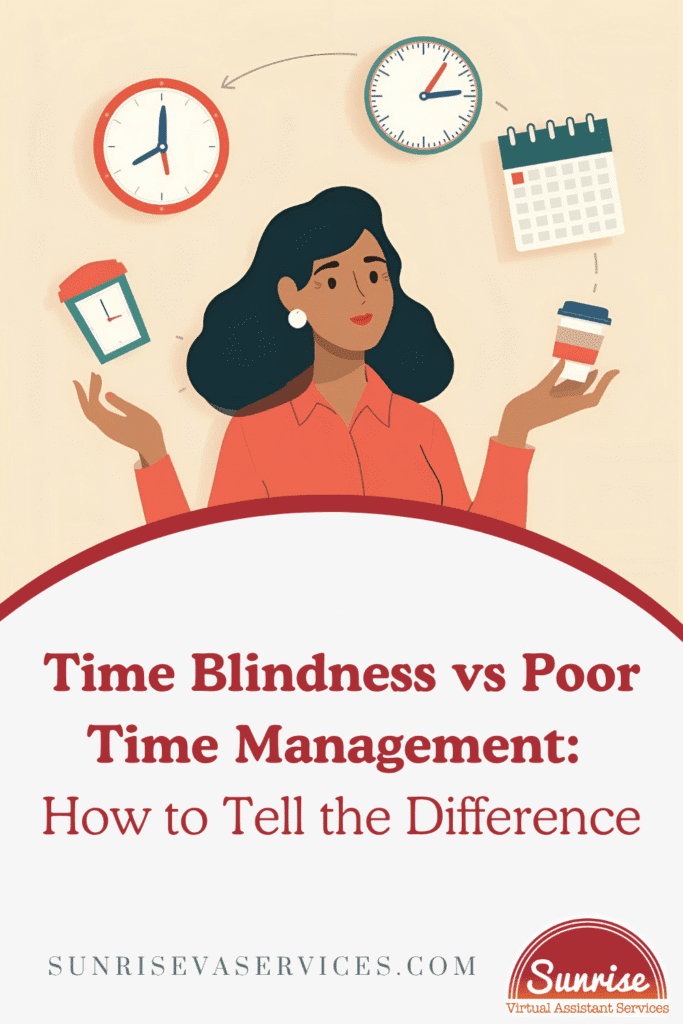 Learn the real difference between time blindness vs poor time management, plus practical fixes and tools you can use today.