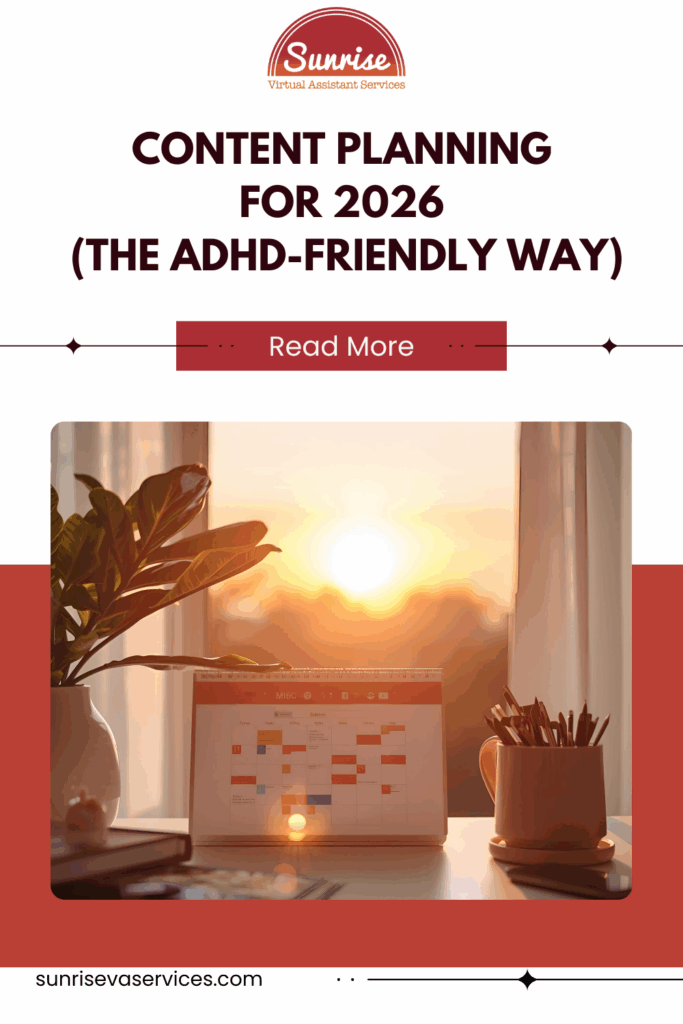 Content planning for 2026 doesn’t have to be overwhelming. Learn ADHD-friendly ways to plan content, stay consistent, and get support that actually helps.