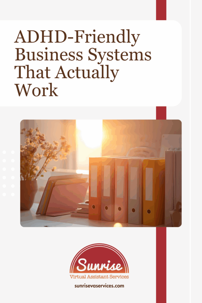Discover ADHD-friendly business systems that actually work. Learn simple, stress-free ways for neurodivergent entrepreneurs to stay organized