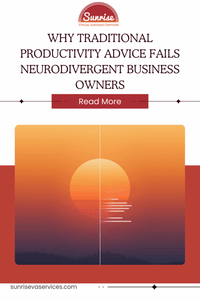 Traditional productivity advice doesn’t work for every brain. Learn why it fails neurodivergent business owners and what actually supports real productivity.