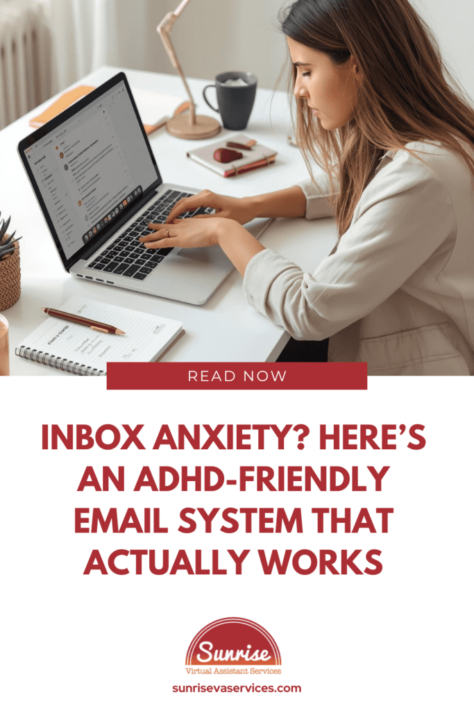 Inbox anxiety can make email feel overwhelming fast. Learn an ADHD-friendly email system that reduces stress and helps you stay in control.